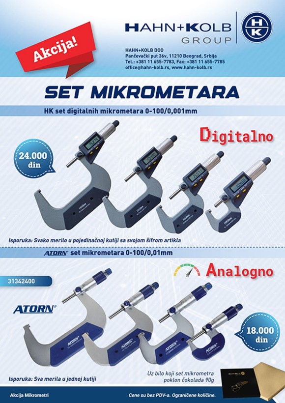 Set mikrometara